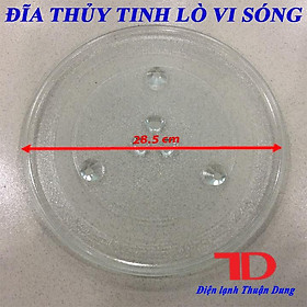 Đĩa Thủy Tinh Lò Vi Sóng Có Mấu Đường Kính 28.5 CM