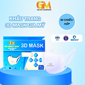 Combo 250 cái khẩu trang 3D Gia Mỹ quai vải mềm mại, êm tai