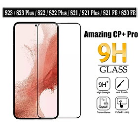 Miếng dán kính cường lực full 3D cho Samsung Galaxy S24 / S23 / S23 Plus / S22 Plus / S22 / S21 FE / S21 / S21 Plus / S20 FE hiệu Nillkin Amazing CP+ Pro (Phủ Nano, vát cạnh 2.5D, mỏng 0.33mm) - Hàng nhập khẩu - Galaxy S23