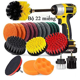 Mua Combo 22 Bàn chải phụ kiện cho máy khoan làm sạch  loại bỏ bụi  đánh bóng  vệ sinh tiện lợi