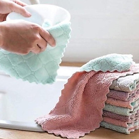 Mua Sét 10 khăn lau tay 2 mặt mềm siêu thấm 27 x 16cm