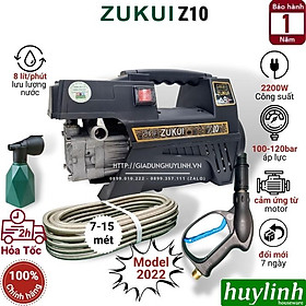 Mua Máy xịt rửa xe cao áp Zukui Z10 - Công suất 2200W - Motor cảm ứng từ - Hàng chính hãng