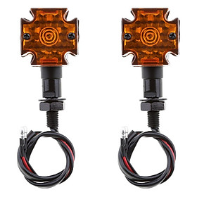 Pair Amber Light for Motorcycle Front Rear  Indicator Bulb
