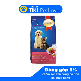 Thức Ăn Khô Cho Chó Con Hương Vị Thịt Bò Và Sữa SmartHeart (1.5kg)