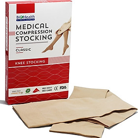 Vớ gối y khoa suy giãn tĩnh mạch chân Biohealthy + kèm găng tay mang vớ