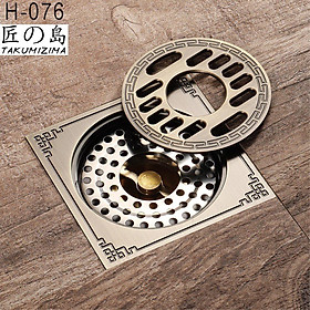 #TS-076 -Thoát sàn sử dụng cho máy giặt hiệu Takumizima chất liệu đồng, Màu vàng đồng-phù hợp ống thoát 60/76/90