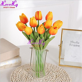 Hoa giả - Hoa Tulip cao su giả như thật decor trang trí nhà cửa