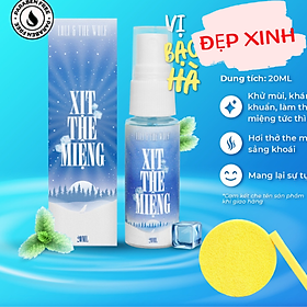 Xịt Thơm Miệng Vị Bạc Hà Thơm Mát chai 20ml - LOLI & THE WOLF, Tặng Kèm Mút Rửa Mặt