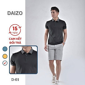 Áo Polo nam DAZIO Đen vải Coolmax siêu thoáng mát, mềm mịn, trẻ trung, D-01