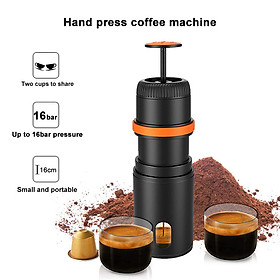 Máy pha cà phê Mini Espresso cầm tay 2 trong 1 kích thước nhỏ gọn