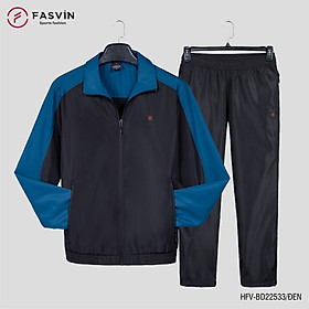 Bộ Quần Áo Gió Thể Thao Nam FASVIN BD22533.HN 02 Lớp Lót Thun Dày Dặn Ấm Áp Chất Vải Kiểu Dáng Đẹp