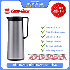 Mua Phích pha trà giữ nhiệt 1 lít cao cấp Rạng Đông  thân inox  vai nhựa  Model: RD1040ST2.E - Chính Hãng