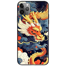 Ốp lưng cho iPhone X - iPhone Xs - Xs Max - XR - iPhone 11 - 11 Pro Max - Rồng Xanh Cam - Hàng Chính Hãng