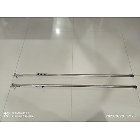 Sào inox thi công cáp treo 4.9 mét bao gồm thân và móc xoay