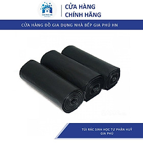Mua Combo 2kg Túi Đựng Rác Loại Đen Tiểu 44x55 cm   Túi Đựng Rác Đen Sinh Học Tự Phân Huỷ Gia Phú ( 3 cuộn / kg )