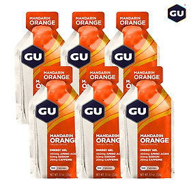 (COMBO 6 GÓI) GU Energy Gel Năng Lượng Chạy Bộ Madarine Orange - Hương Cam Thượng Hạng - Combo 6 Gói