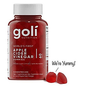 World's First Apple Cider Vinegar Gummy Vitamins by Goli Nutrition - Immunity, Detox & Weight - (1 Pack, 60 Count, with The Mother, Gluten-Free, Organic, Vegan, Vitamin B9, B12, Beetroot, Pomegranate)