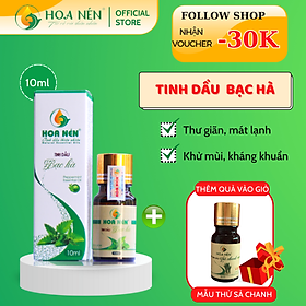 Tinh dầu Bạc Hà nguyên chất Hoa Nén 3ml - 100ml - Thư giãn, kháng khuẩn, làm đẹp da