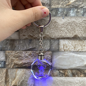 Móc khóa phát sáng DRAGON BALL BẢY VIÊN NGỌC RỒNG thủy tinh  anime chibi