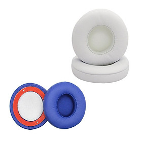 2Pair Ear Pads Cushions Replacement for Beats Solo 2 Solo 3 White & Blue