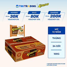 Thùng 24 Gói Mỳ vị Nấm Koreno 100g