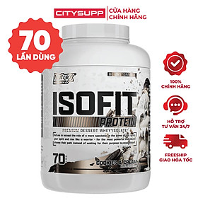 Nutrex ISOFIT, Sữa Tăng Cơ, Hỗ Trợ Đốt Mỡ, Bổ Sung 25G Whey Protein Isolate Tinh Khiết - Không Chứa Lactose, 12.2G EAA, 5.9G BCAA, Hộp 2.3KG, 70 Lần Dùng
