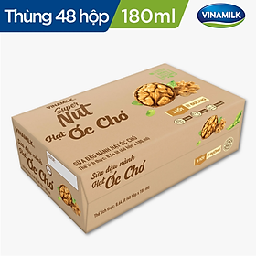 THÙNG SỮA ĐẬU NÀNH VINAMILK HẠT ÓC CHÓ -48 HỘP 180ML