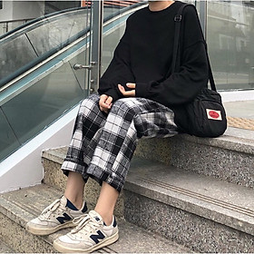 Quần baggy unisex WIND Caro, quần baggy ống suông ullzang WIND