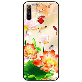 Ốp lưng dành cho Realme C3 mẫu Sen Đỏ Và Koi