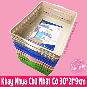 Mua Khay Nhựa Chữ Nhật  Rổ Nhựa Cỡ A4 (35 5x26 5x8cm) & B5 (30x21x8 5cm)