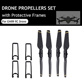 GW89 Drone Propellers Set 2A Propellers 2B Propellers 4 Protective Frames RC Drone Accessories