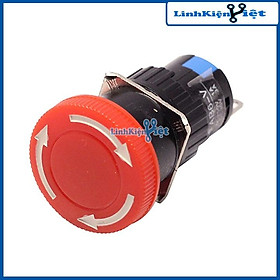 Mua Nút Dừng Khẩn Cấp 16mm LAY16-11ZS 250V 1A 6 Chân 2 Thường Mở 2 Thường Đóng