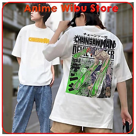 3 Mẫu Áo thun In hình Chaisaw Man Anime Mẫu áo phông trắng in 2 mặt