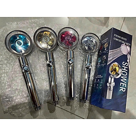 Mua Đầu Vòi Hoa Sen Tăng Áp Cánh Quạt Đầu Xoay 360 độ Có Nút Nhấn Tắt Nước  Tiết Kiệm Nước Bao Gồm Dây Sen