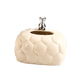 Ceramic Tissue Box Cover Holder Paper Holder Dispenser Toilet Paper Storage Holder for Hotel