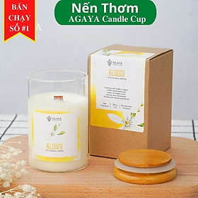 Nến Thơm AGAYA Candle Cup hương cam, hoa cam, hoa lài và trầm hương - Mùi BLOOM