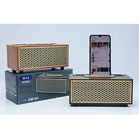 Mua Loa bluetooth XM-5H - Kết nối bluetooth 4.0 - Phong cách cổ điển - Vỏ gỗ sang trọng  bass trầm ấm - Đầy đủ kết nối AUX  USB  SD card - Loa vintage tích hợp giá đỡ điện thoại trang trí cực đẹp