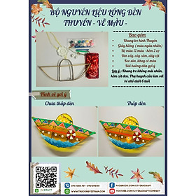 Bộ nguyên liệu lồng đèn giấy kiếng chiếc ghe