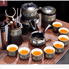 Mua Bộ ấm chén pha trà đẹp Cối xay gốm sứ cao cấp Bộ chén uống trà đạo 19 chi tiết hoa cẩm lòng chén trắng giá rẻ