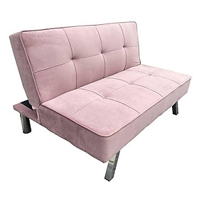 Mua Sofa Bed mini size 1.2m cho nhà nhỏ - Sofa đơn nhỏ gọn vải Nhung xám decor nhà xinh xắn