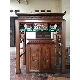 Mua bàn thờ sen gỗ sồi 127cm