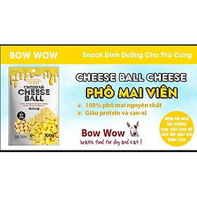 Bánh Thưởng phô mai cho chó mèo, Bánh BOWWOW Phô Mai - 100g. Snack cho chó