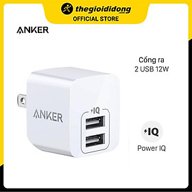 Mua Adapter sạc USB 12W Dual Anker PowerPort Mini - A2620 Trắng - Hàng chính hãng