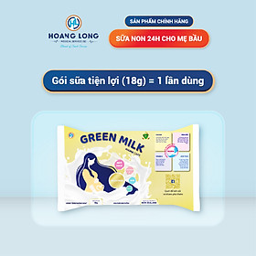 (Gói 18g 1 lần dùng tiện lợi) Sữa Non Cho Mẹ Bầu GreenMilk Bổ Sung Dinh Dưỡng Thai Kỳ - Lượng Đường Thấp Không Ngọt Dễ Uống