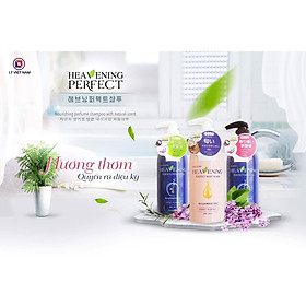 Combo 1 sữa tắm dưỡng ẩm, làm trắng da 750ml + 1 dầu gội dưỡng chất suôn mượt 750ml Heavening - nhập khẩu Hàn Quốc