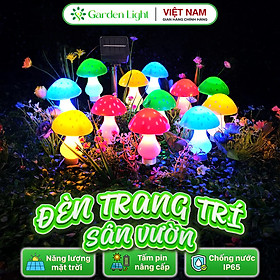Mua Đèn Trang Trí Năng Lượng Mặt Trời Hình Nấm  Nhiều Màu Sắc  8 Nấm Đèn LED - DA3037
