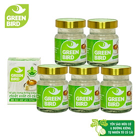 Combo 5 hũ Green Bird - Nước Yến Sào Chưng Đường Kiêng Củ Cải (75g/hũ)