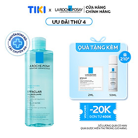 Nước Tẩy Trang Làm Sạch Sâu & Kiểm Soát Bã Nhờn Cho Da Dầu Nhạy Cảm La Roche-Posay Micellar Water Ultra Oily Skin 400ml