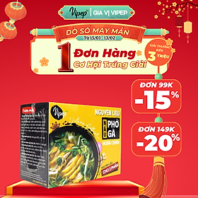 Nguyên Liệu Nấu Phở Gà Hoàn Chỉnh Vipep 185G