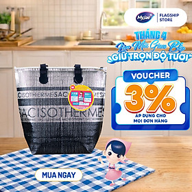 Túi giữ nhiệt nóng lạnh Nhật Bản đựng hộp cơm văn phòng thực phẩm có quai xách tiện lợi 2 size M, L